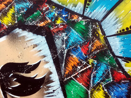 Девушка с витражными волосамм