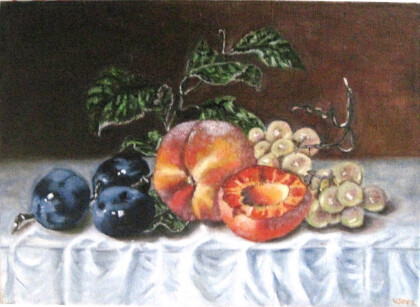 Натюрморт с персиками