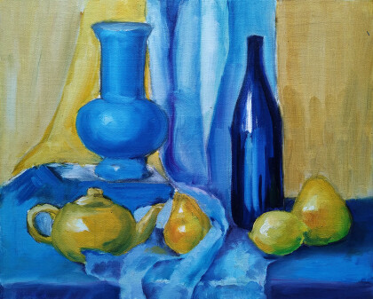 Золото на синем