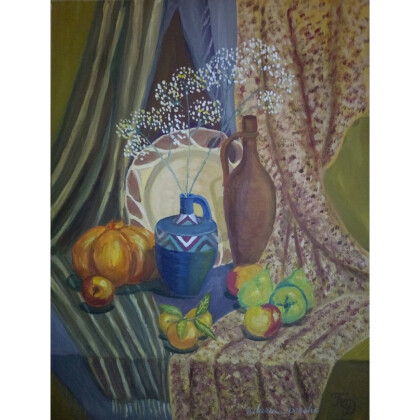 Осенний натюрморт с тыквой