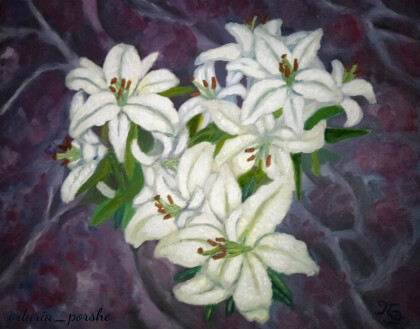 Картина "Белые Лилии"