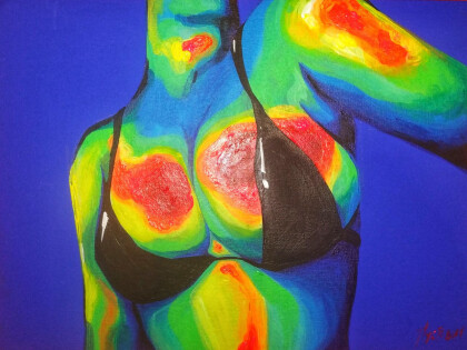 Молодое тело окутанное неоном