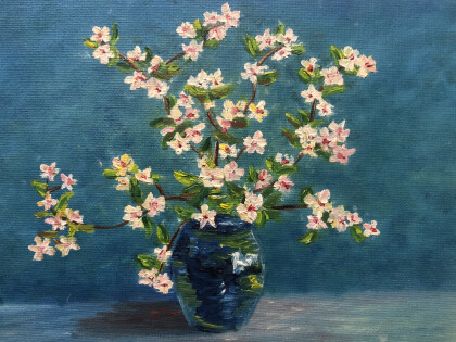 Этюд Цветущая яблоня