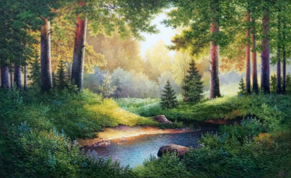 прудик в лесу