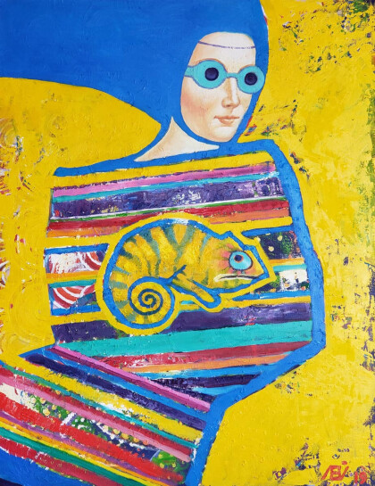 Дама с хамелеоном