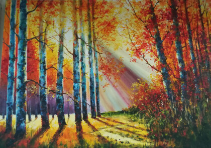 Березы осенью