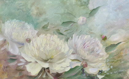 Белые пионы