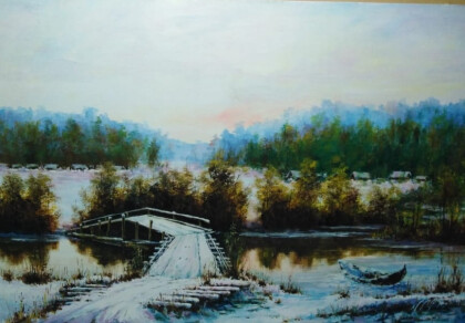 Пейзаж с мостиком