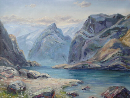 "Горное озеро в Швейарии"