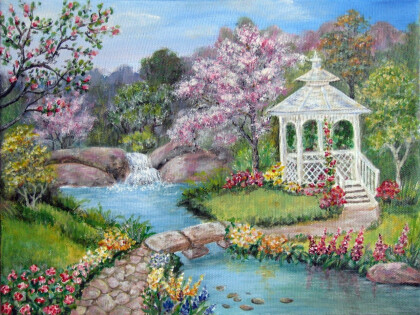 Райский уголок (копия картины Сен Кима)