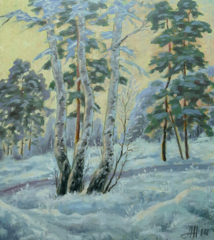 Зима. Утреннее солнце