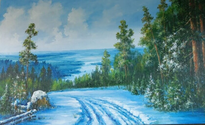 Заснеженная  дорога