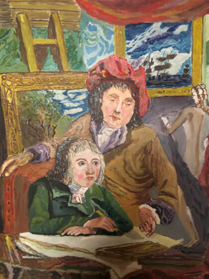 Урок Рисования . Вариация на тему Абрахам Ван Стрей .