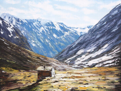 Хижина освещённая солнцем