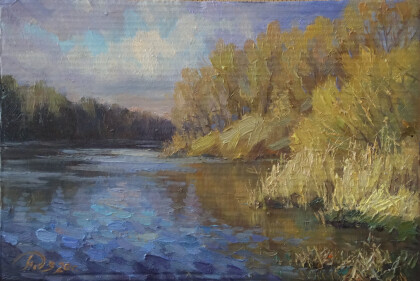 Вечереет на реке