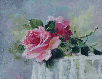 Роза на столе