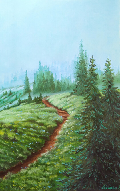 Туман в лесу