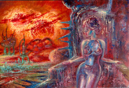 Двойной красный карлик.Вечер.