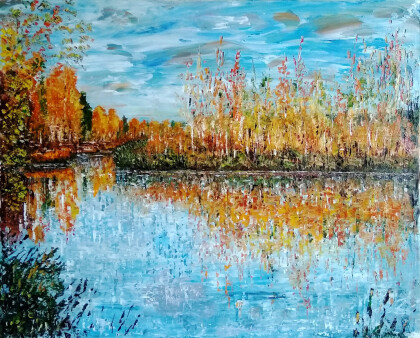 Осень. Озеро. Октябрь.