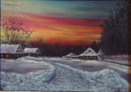 Зимний вечер в Покрове.