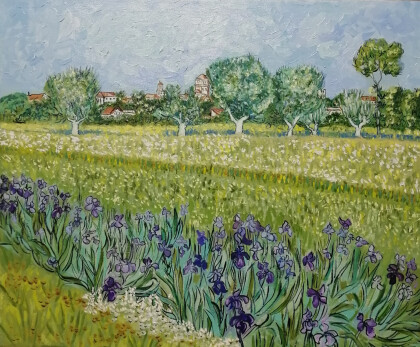 Копия Ван Гог Вид Арля с ирисами на переднем плане