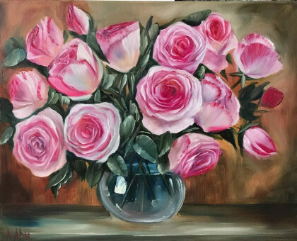 "Розы в вазе"