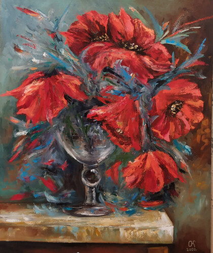 Маки в вазе