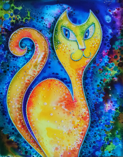 Желтая кошка