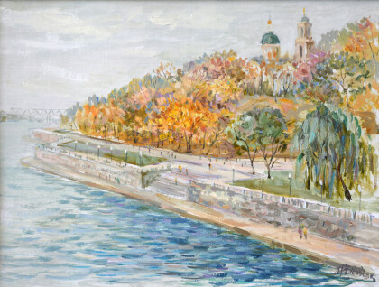 Осенний пейзаж с рекой