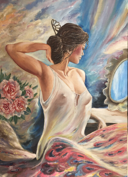 Девушка у зеркала