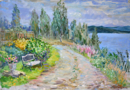 Пейзаж со скамейкой