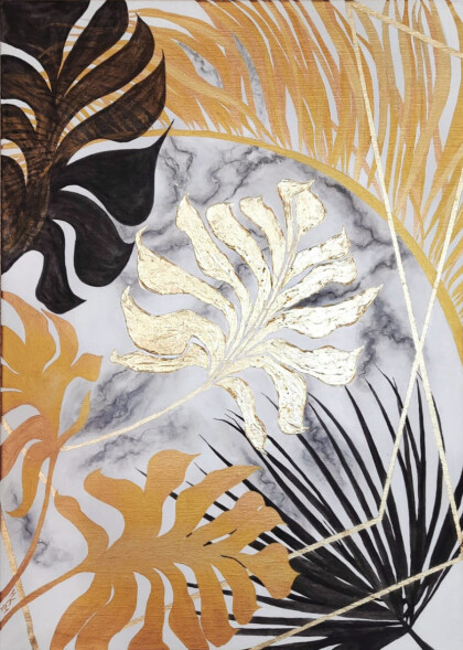 Абстракция "Листья" №1