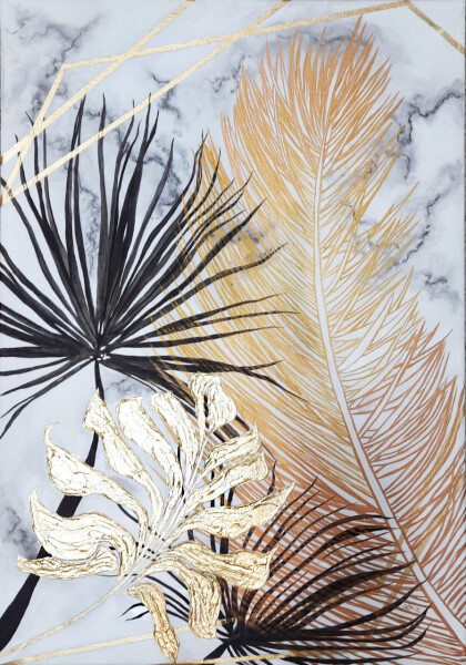 Абстракция "Листья" №3