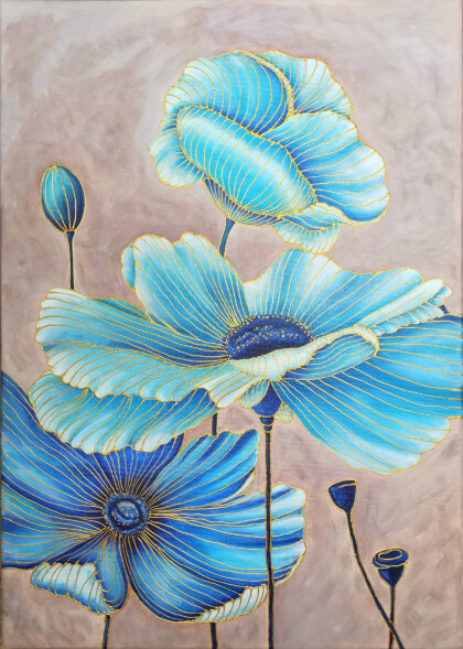 Голубые маки