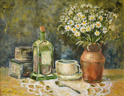 Натюрморт с ромашками