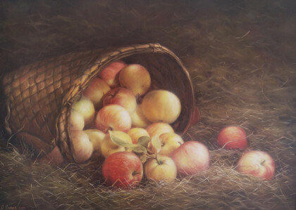 Корзина с яблоками