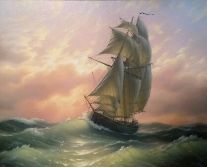 Парусник в море