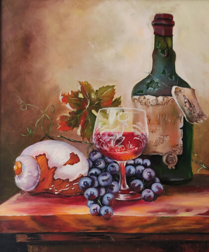 Вино с виноградом