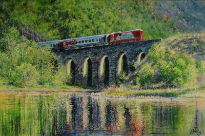 Поезд на мосту