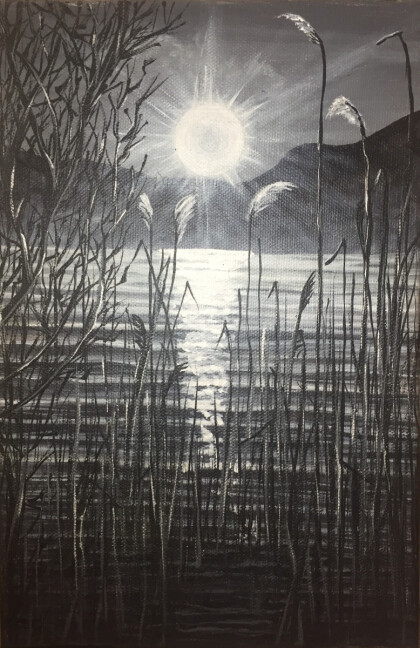 Черно-белый закат