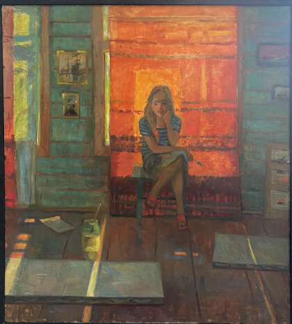 Я на красном фоне