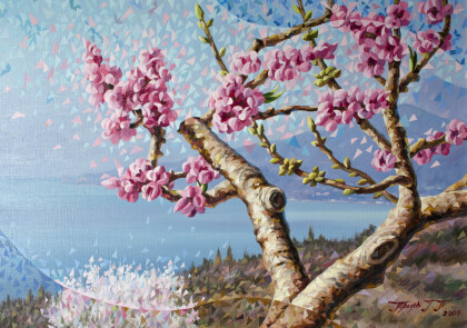 Цветущий персик