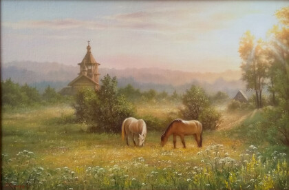 Утром на лугу