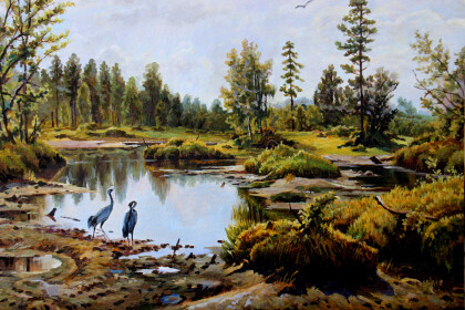 Пейзаж с цаплями