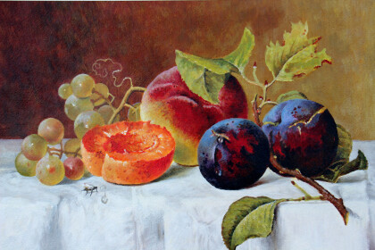 Натюрморт с персиком