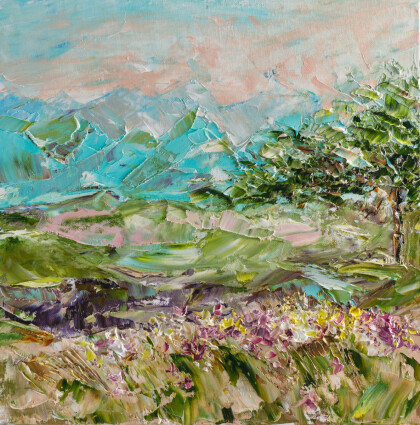 Горы и цветы