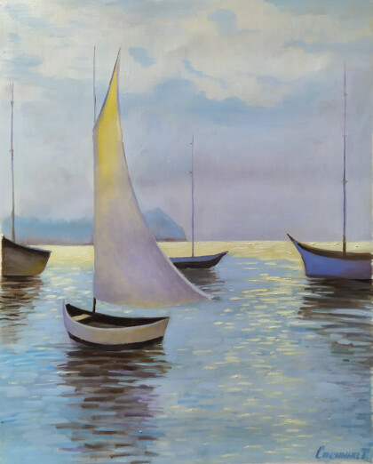 Лодки в море