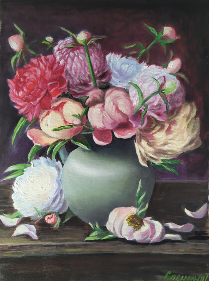 Натюрморт с пионами.