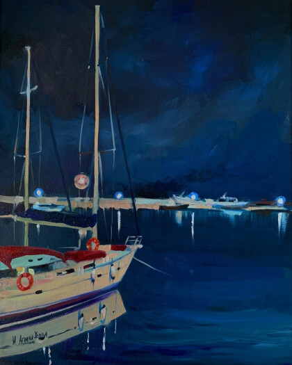Яхты. Вечер.