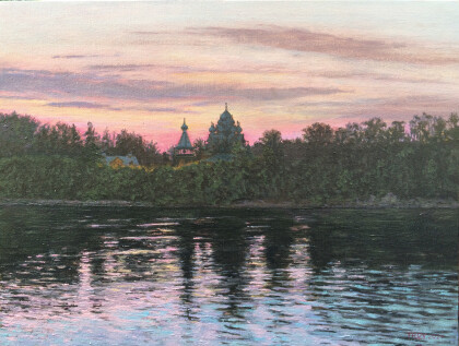 Вечер над церковью Покрова Пресвятой Богородицы